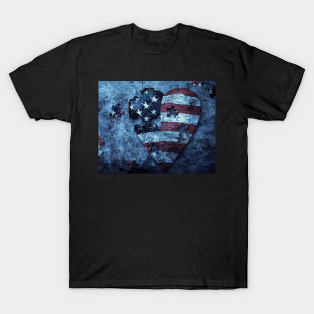 American Puzzle T-Shirt by rolffimages